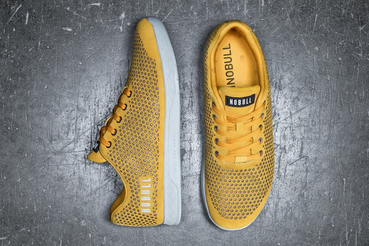 Nobull Suede Men's Trainers Yellow | Australia (RL9405)